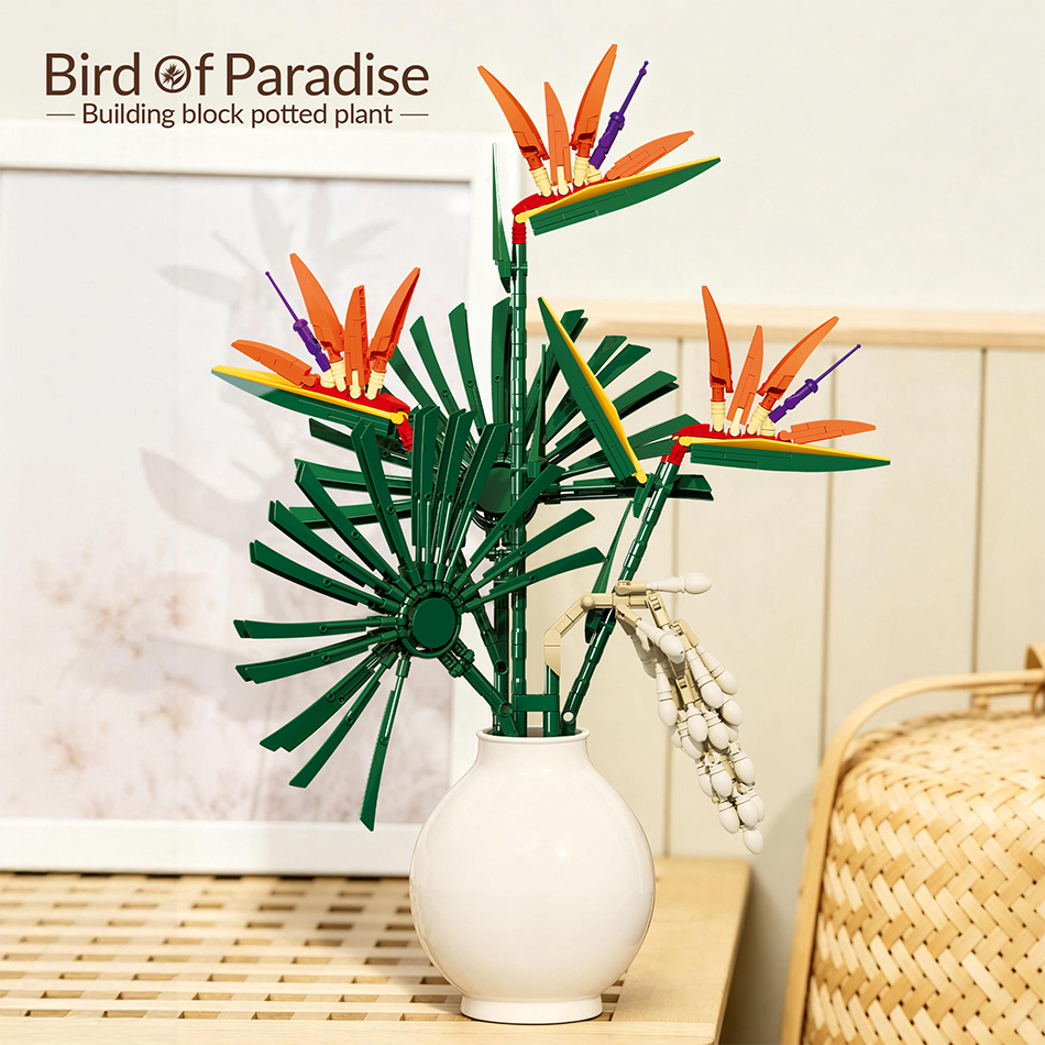 Bird Paradise Strelitzia - 530 Peças de Blocos de Montar