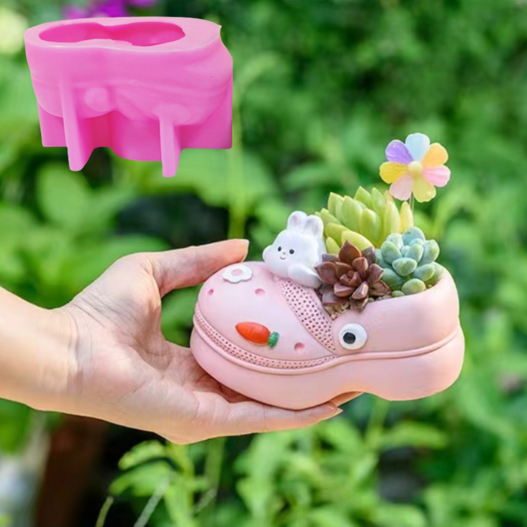 Echeveria Succulent - 3D Animal Chinelos para Planta Suculenta,