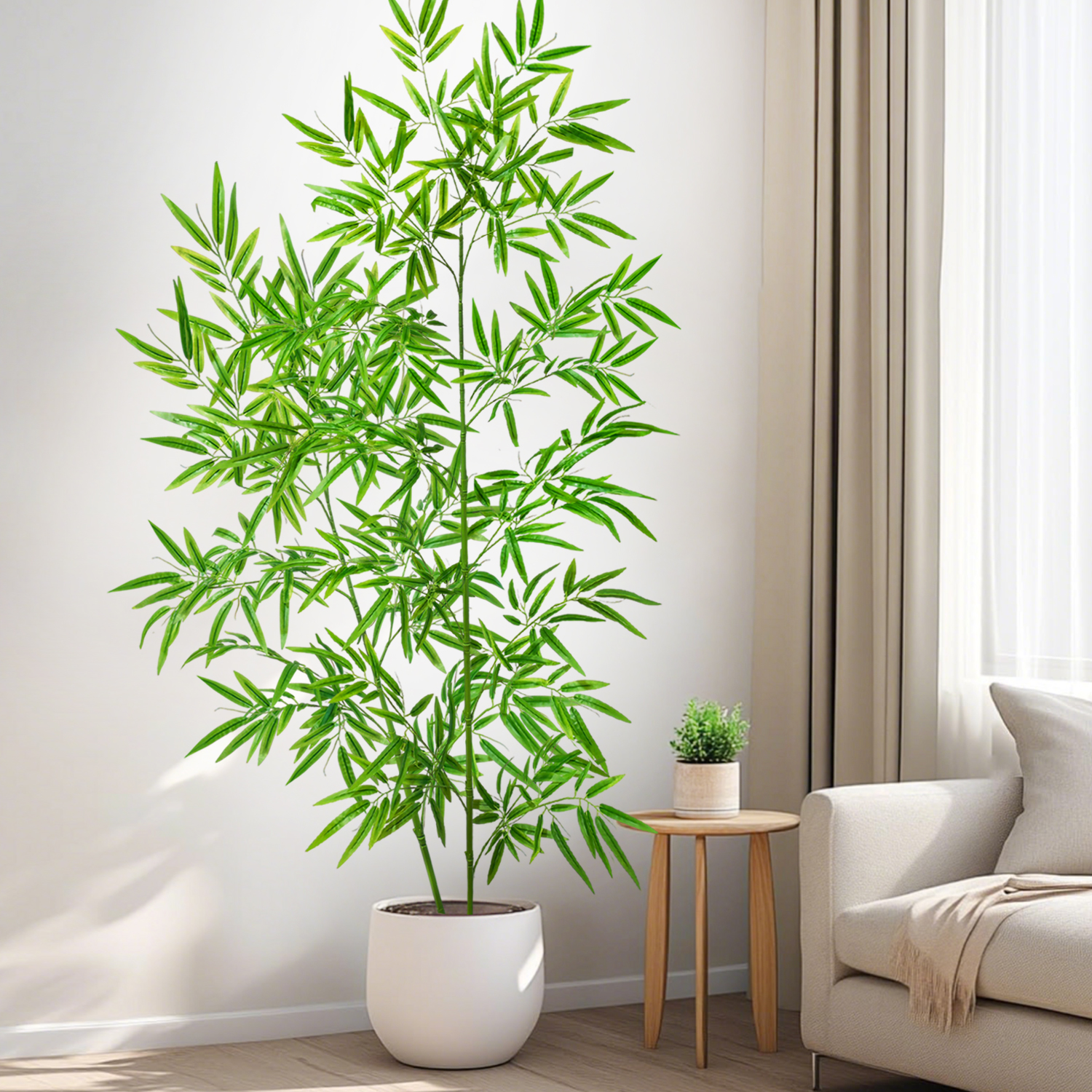 Ficus Lyrata Tree - Plantas Artificiais de Bambu e Monstera