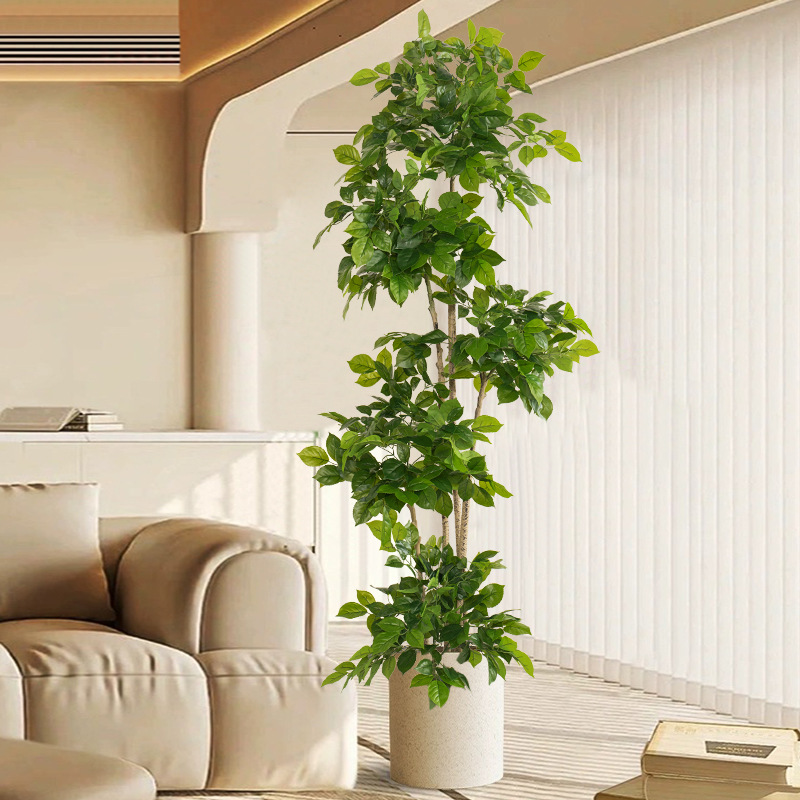Ficus Lyrata Tree - 2-78in grandes plantas falsas artificial árvore