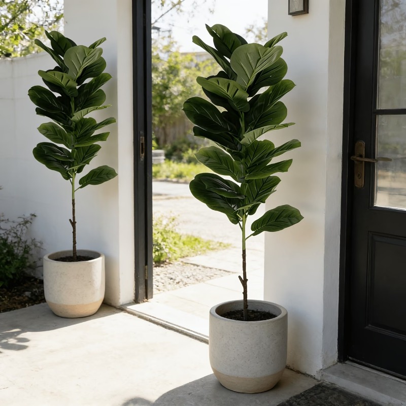 Ficus Lyrata Tree - 1 Unidade de Árvore Artificial Ficus