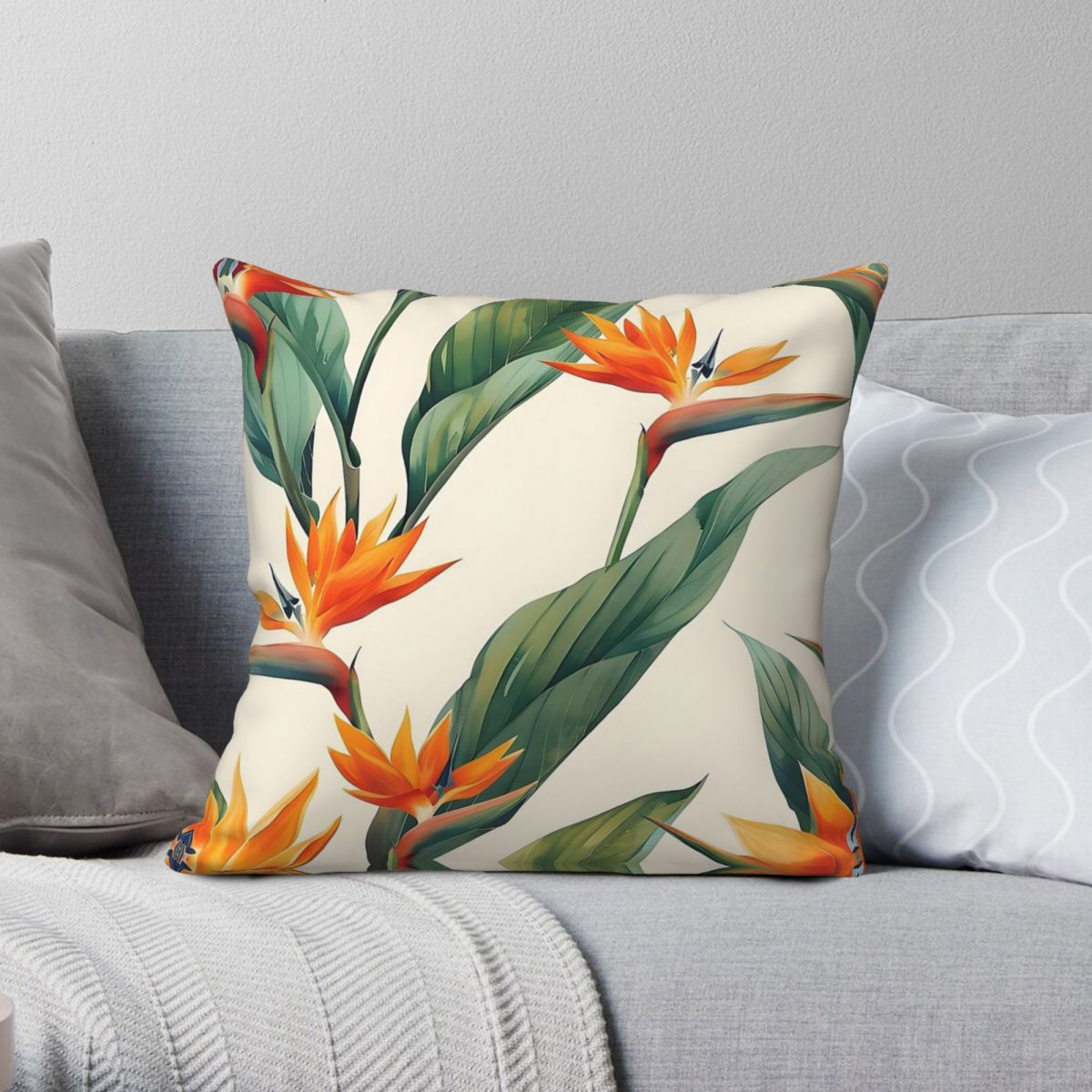 Bird Paradise Strelitzia - Fronha quadrada Bird Of Paradise Strelitzia,