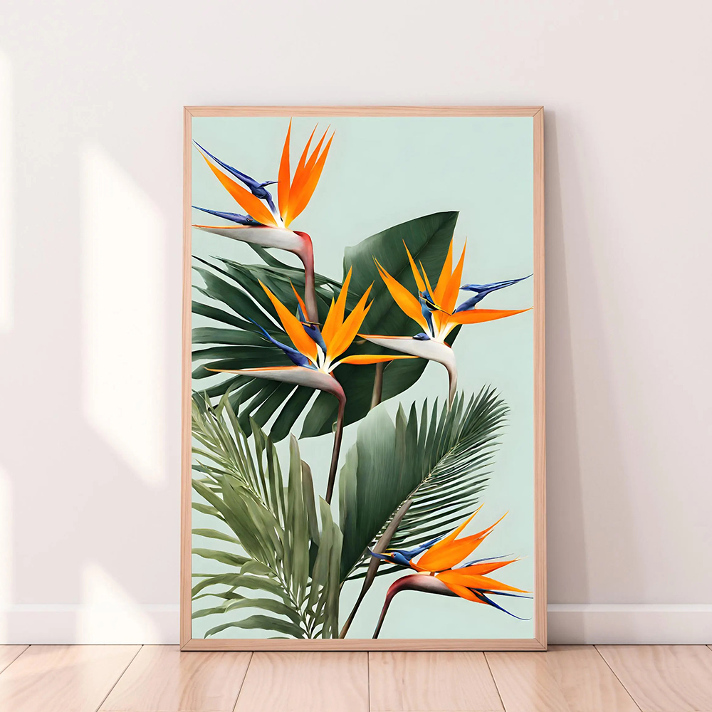 Bird Paradise Strelitzia - Artes de parede de pássaros do