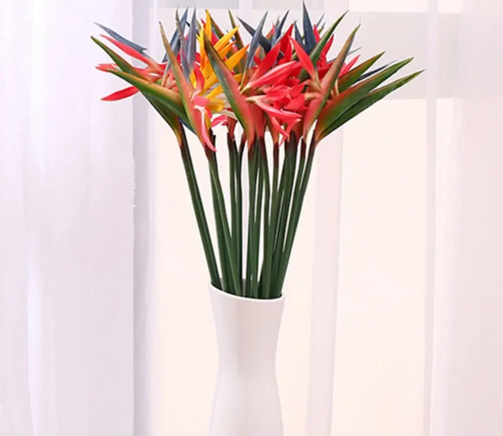 Bird Paradise Strelitzia - 8 PCS Flores Artificiais Estelitzia Hastes