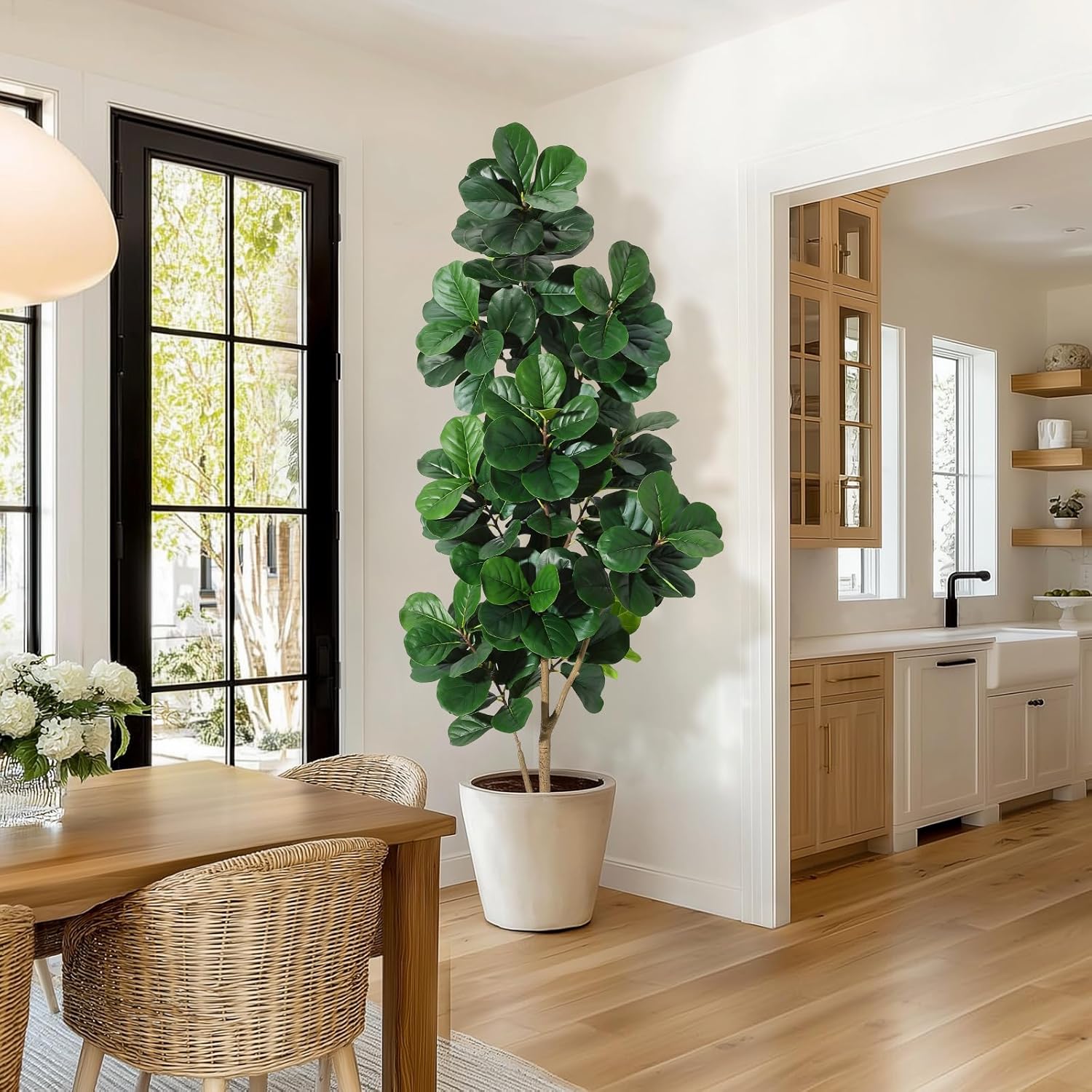 Ficus Lyrata Tree - Árvore de figo artificial com folhas