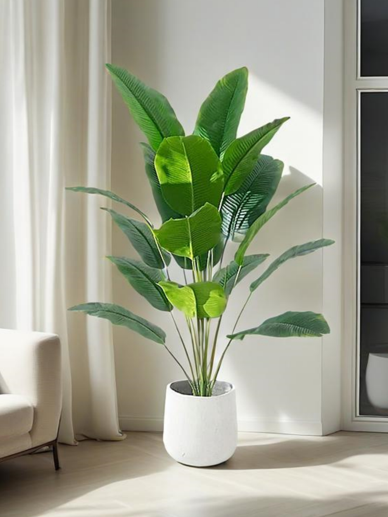 Ficus Lyrata Tree - Árvore de Bananeira Artificial com Folhas