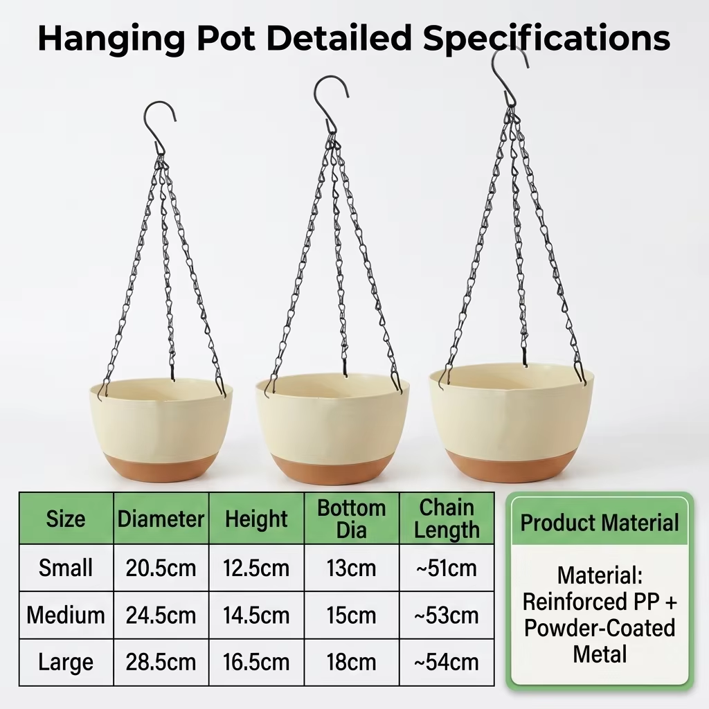 Spider Plant Hanging - Vasos de Flores Modernos de Duas