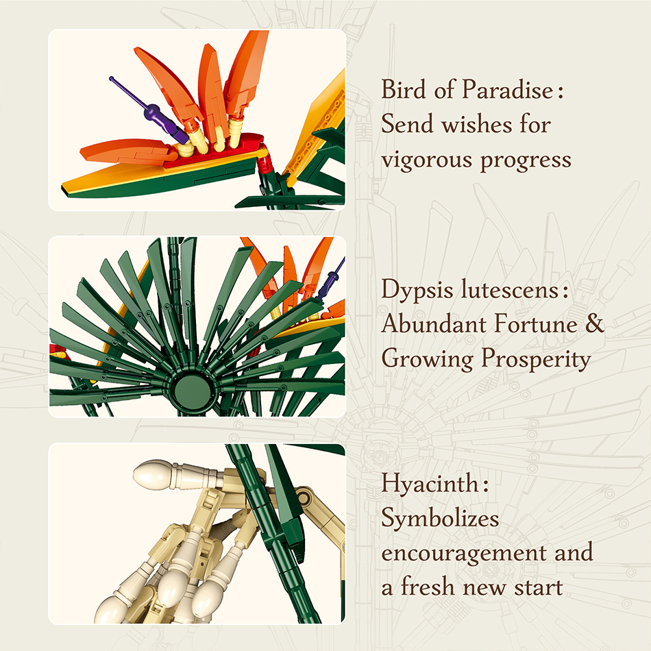 530 Peças de Blocos de Montar  - Bird Paradise Strelitzia avaliação e preço