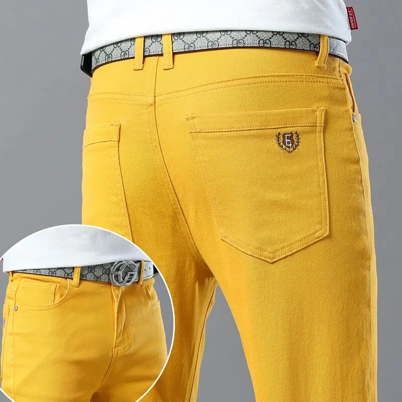 Calça jeans masculina colorida - Aglaonema Red avaliação e preço
