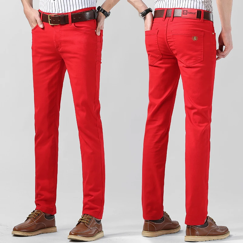 Calça jeans masculina colorida - Aglaonema Red avaliação e preço