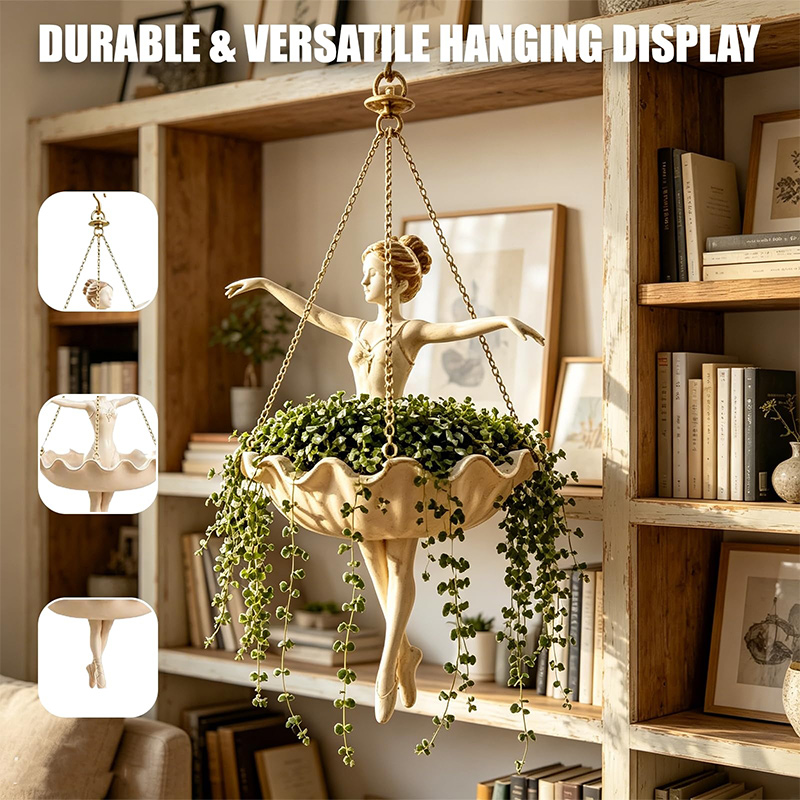 Vaso Suspenso Bailarina com Co - Spider Plant Hanging avaliação e preço