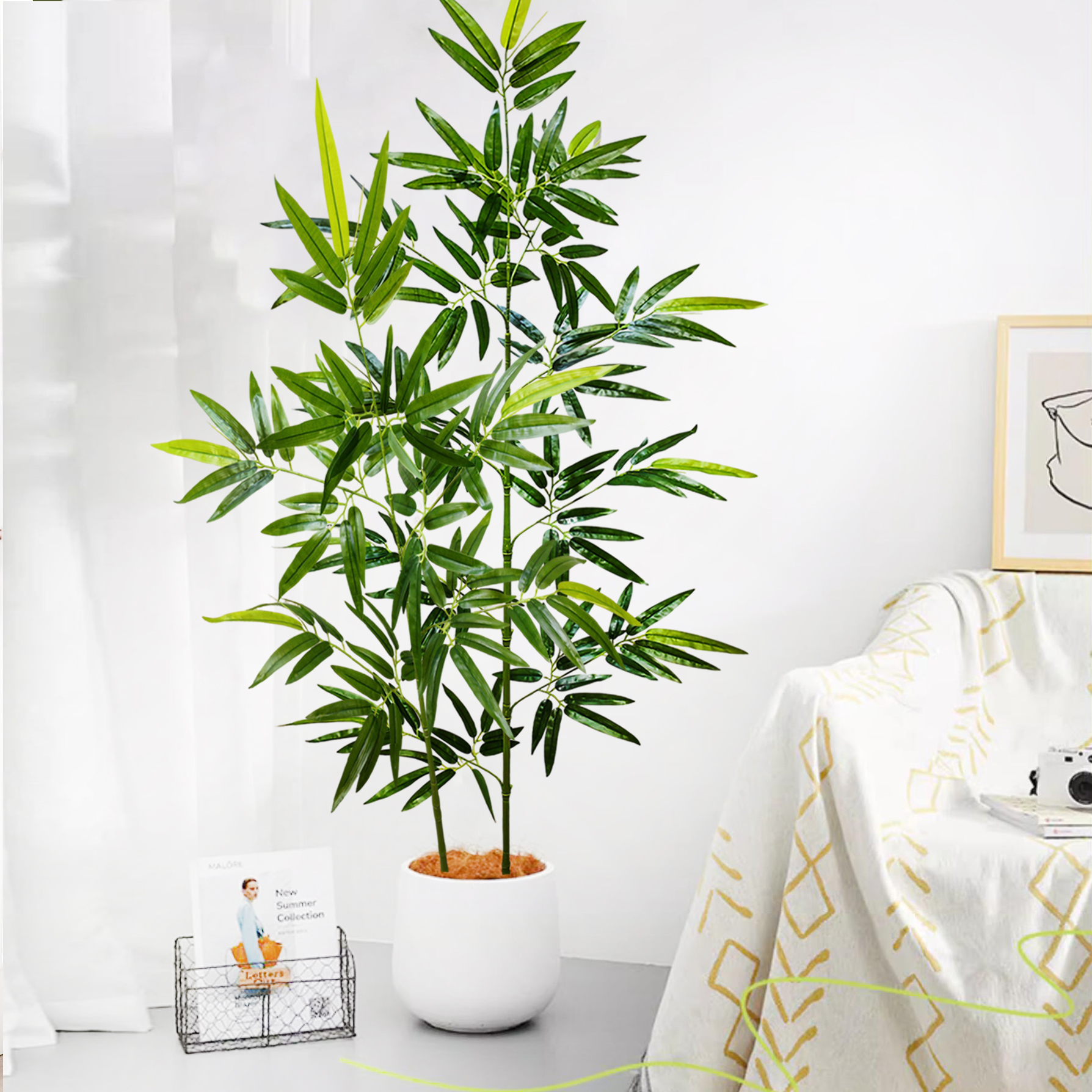 Plantas Artificiais de Bambu e - Ficus Lyrata Tree avaliação e preço