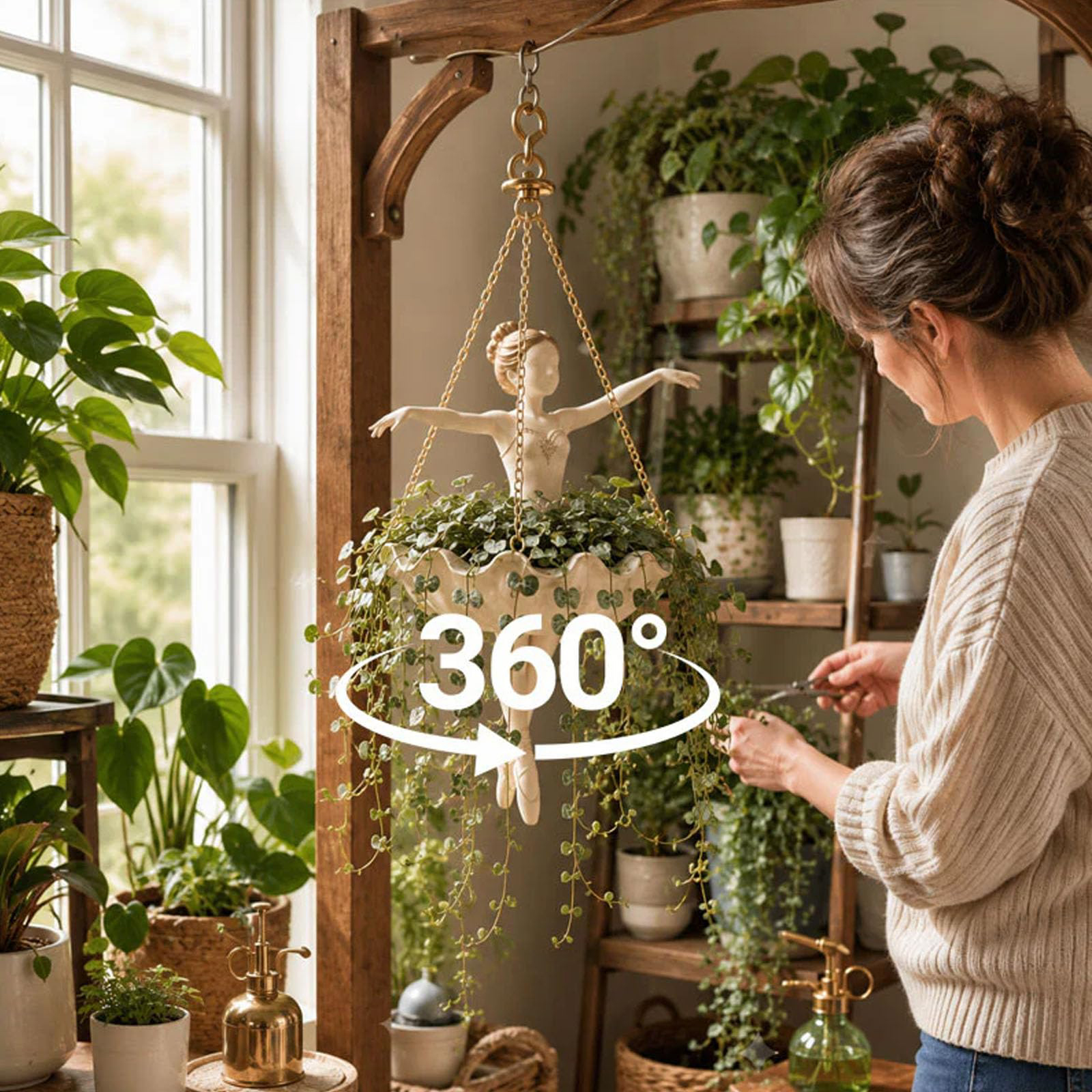 Vaso Decorativo de Resina em F - Spider Plant Hanging avaliação e preço