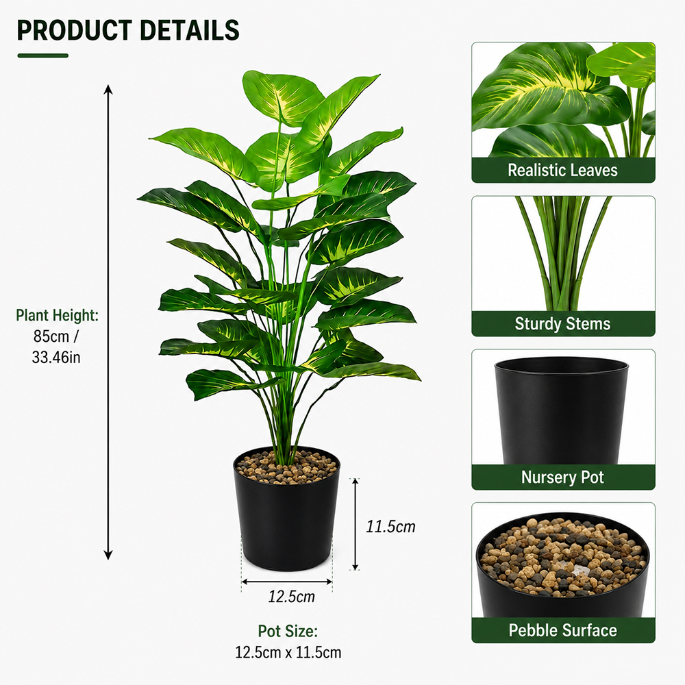Planta Artificial Pothos de 85 - Ficus Lyrata Tree avaliação e preço