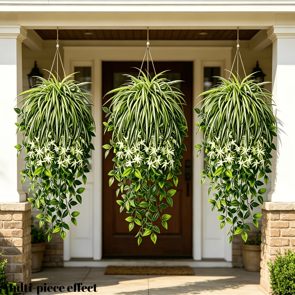 Conjunto de 4 Plantas Artifici - Spider Plant Hanging avaliação e preço