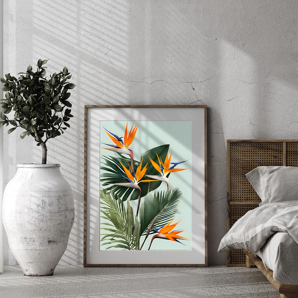 Artes de parede de pássaros do - Bird Paradise Strelitzia avaliação e preço