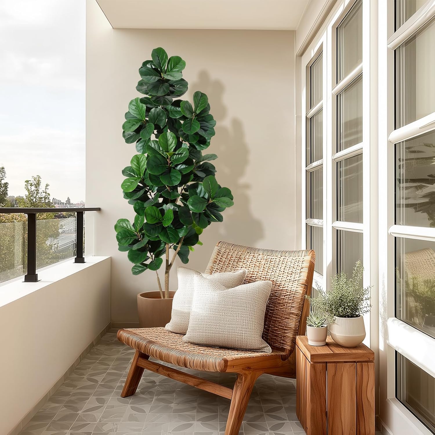 Árvore de figo artificial com  - Ficus Lyrata Tree avaliação e preço